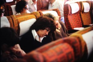 Judy Baar Topinka on plane